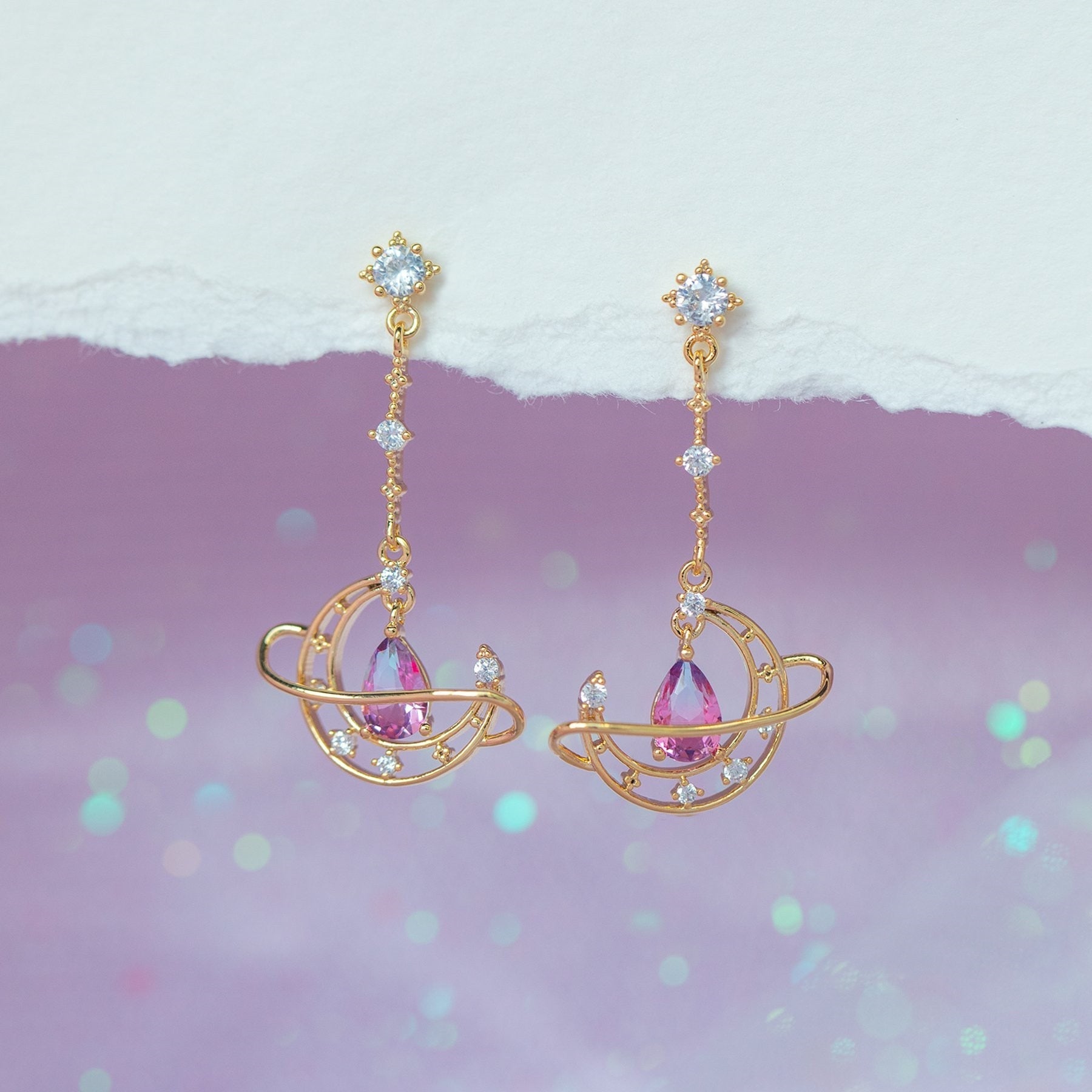 Cute Moon Stars Earrings