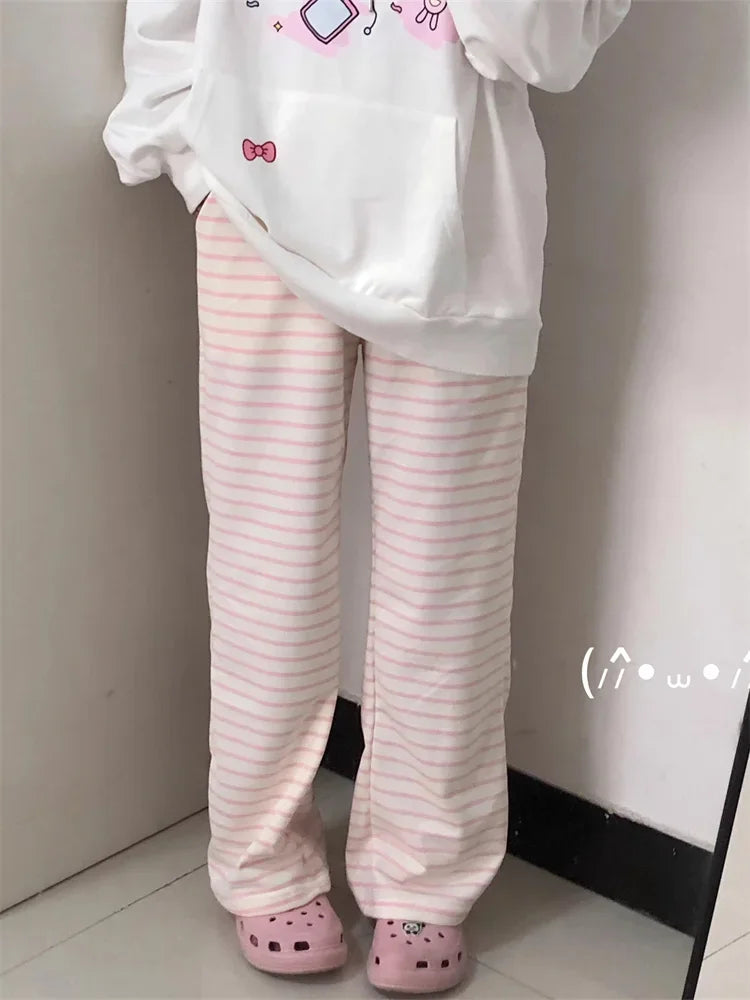 Kawaii Striped Basic Pants