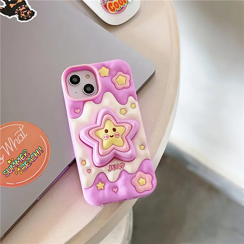 Kawaii 3D Star iPhone Case