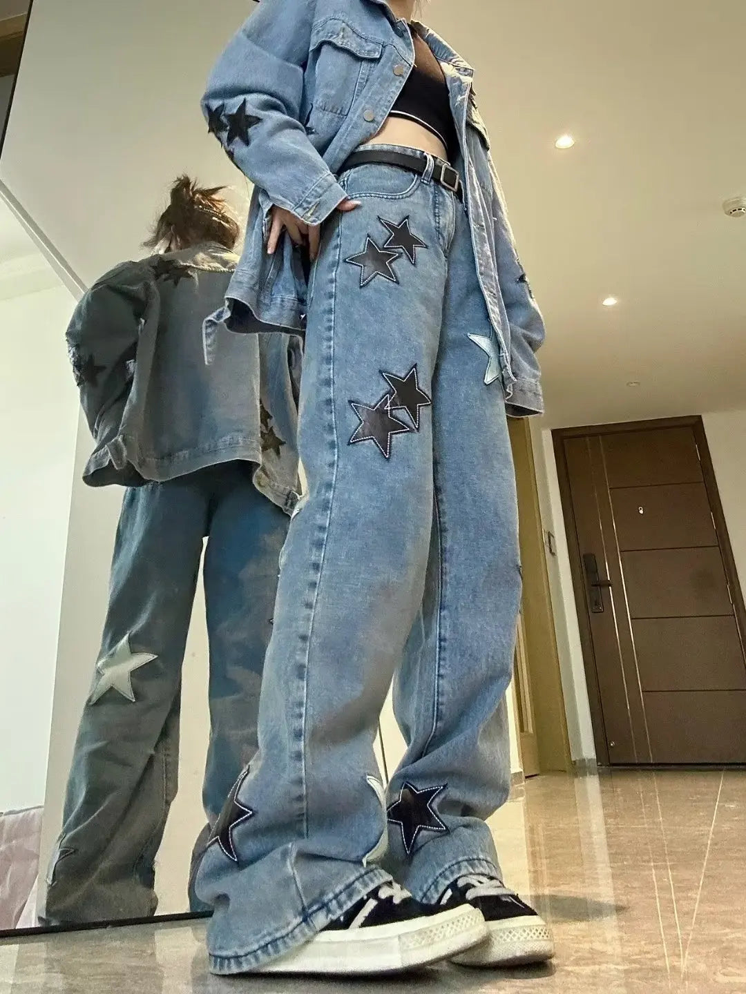 Korean Star Print Jeans