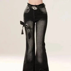 Y2K Black Wide Jeans