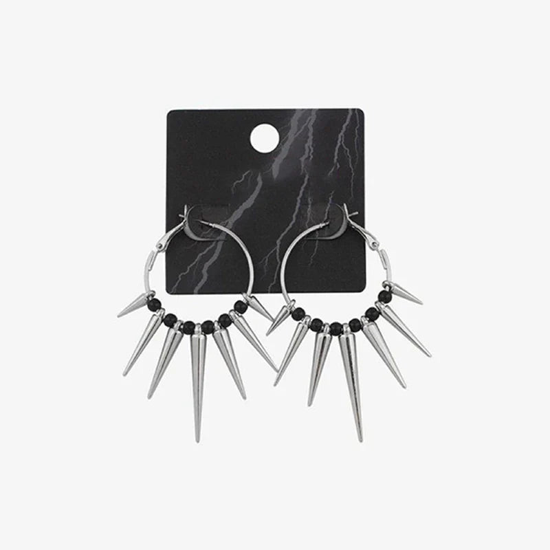 Harajuku Punk Silver Earrings