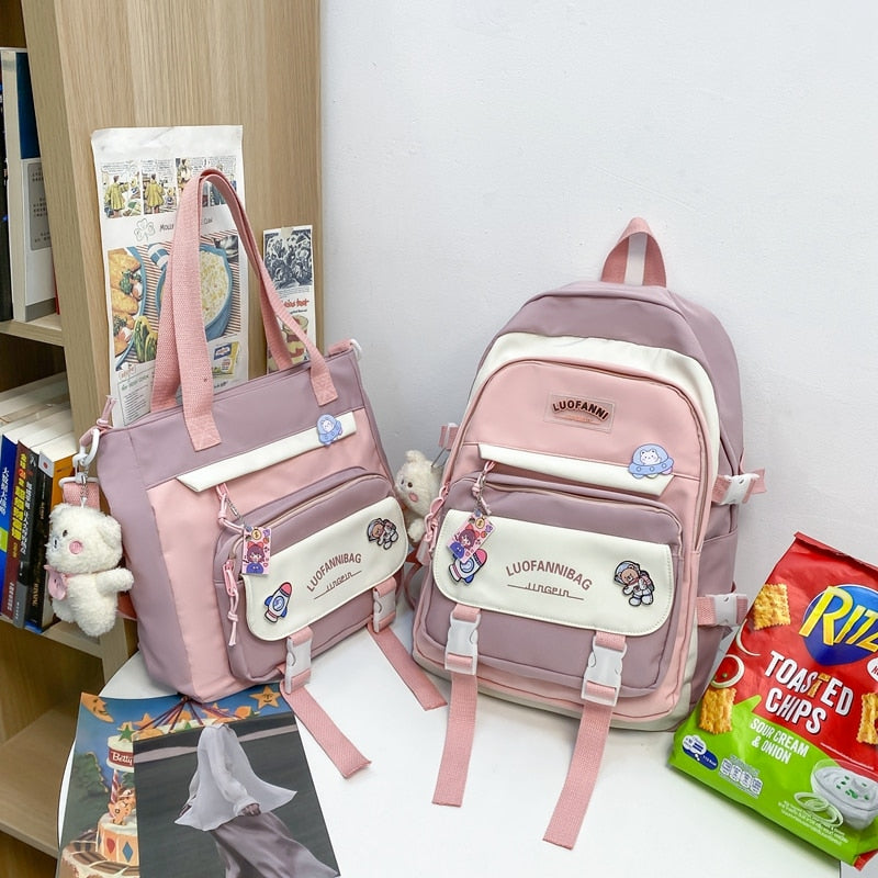Japanese School Aesthetic Backpack & Bag Set