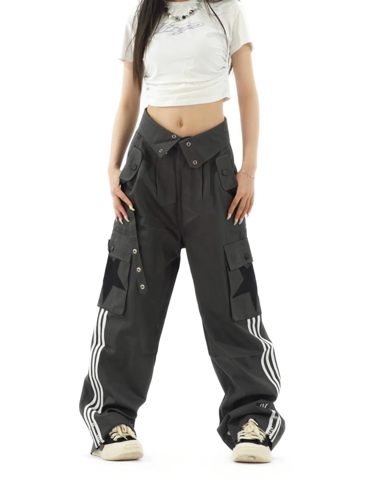 Y2K Parachute Cargo Pants