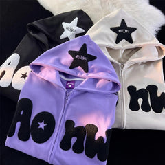 Y2K Harajuku Zipper Hoodie