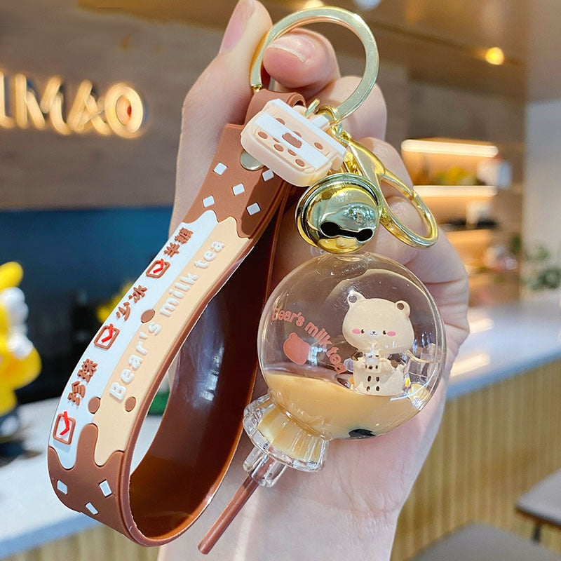Cute Milk Tea Keychain