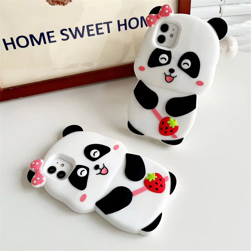 Cartoon Panda 3D iPhone Case