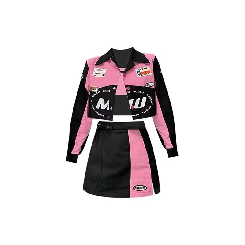 Aesthetic Y2K Jacket & Skirt