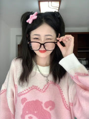 Kawaii Pink Bear Sweater