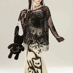 Y2K Spider Web Top