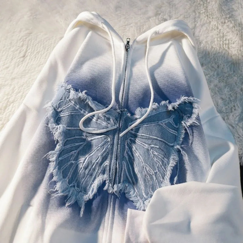 Grunge Butterfly Y2k Hoodie