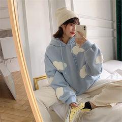 Blue Cloud Fleece Hoodie