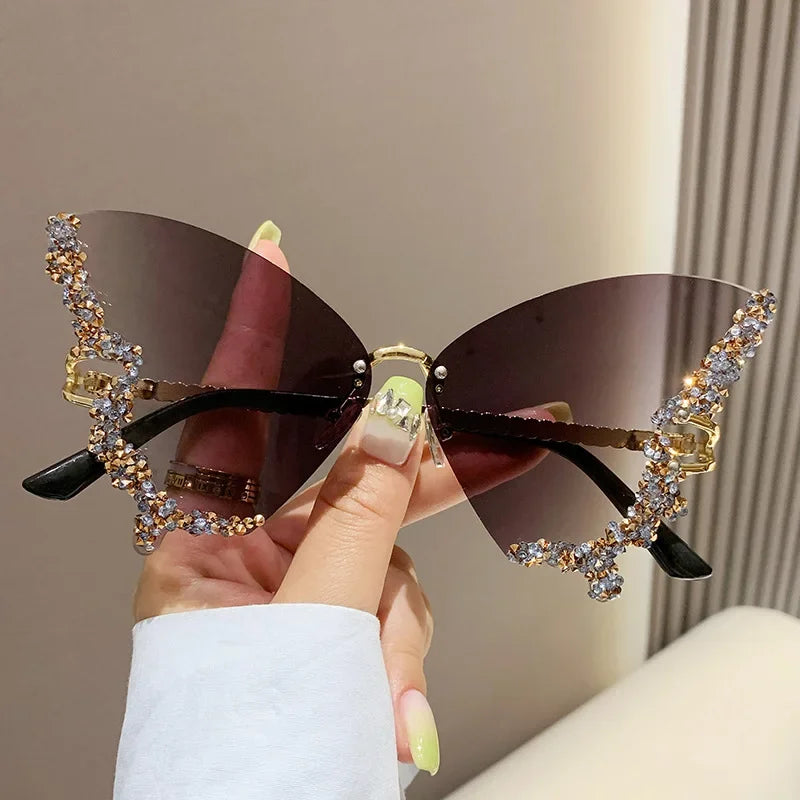 Cute Luxury Rimless Sunglasses