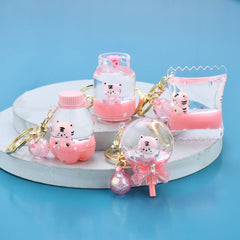 Cartoon Bottle Tiger Keychains