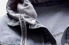 Loose Hooded Denim Jacket