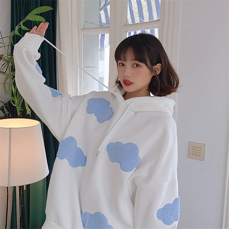 Blue Cloud Fleece Hoodie