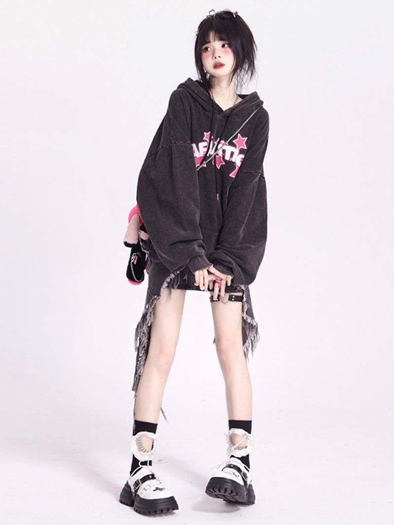 Grunge Y2k Denim Skirt