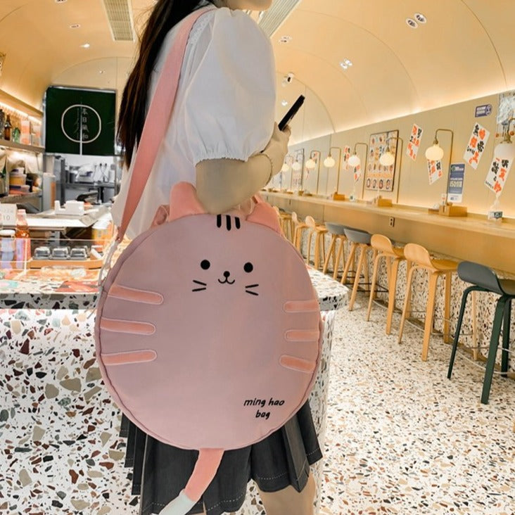 Kawaii Cat Circle Handbag