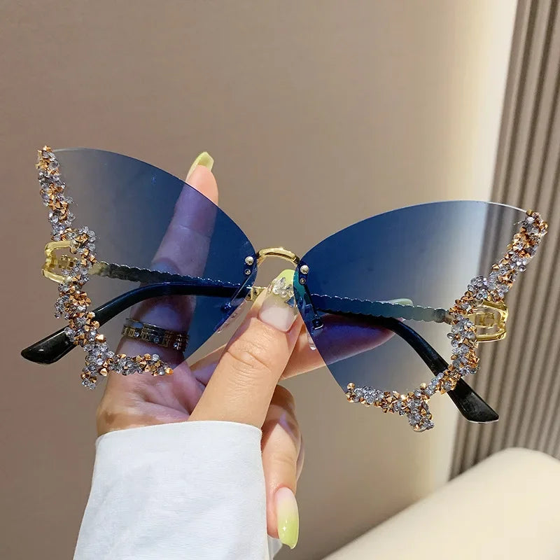 Cute Luxury Rimless Sunglasses