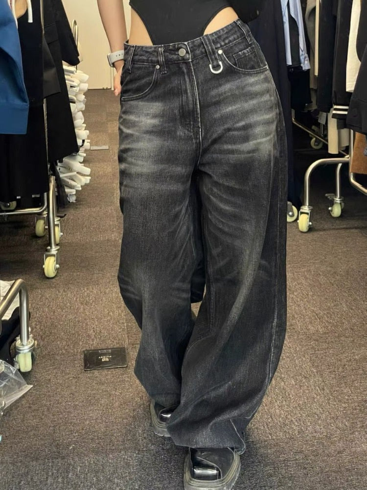 Vintage Black Wide Jeans