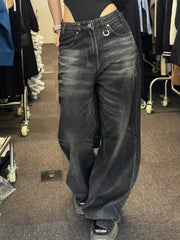 Vintage Black Wide Jeans