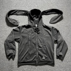 Harajuku Bunny Ears Zip Hoodie