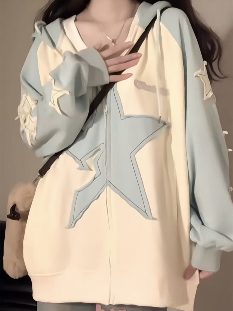 Harajuku Star Zip Up Hoodie