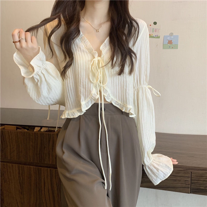 Sweet Ruffle Lace Blouse