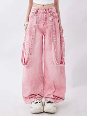 Pink Y2K Cargo Jeans