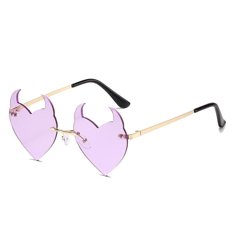 Devil Heart Shaped Glasses