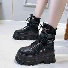 Punk Platform Motorcycle Boots