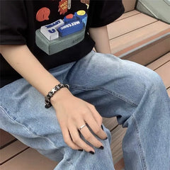 Vintage Star Leather Bracelet
