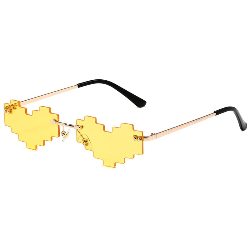Pixel Heart-Shaped Glasses