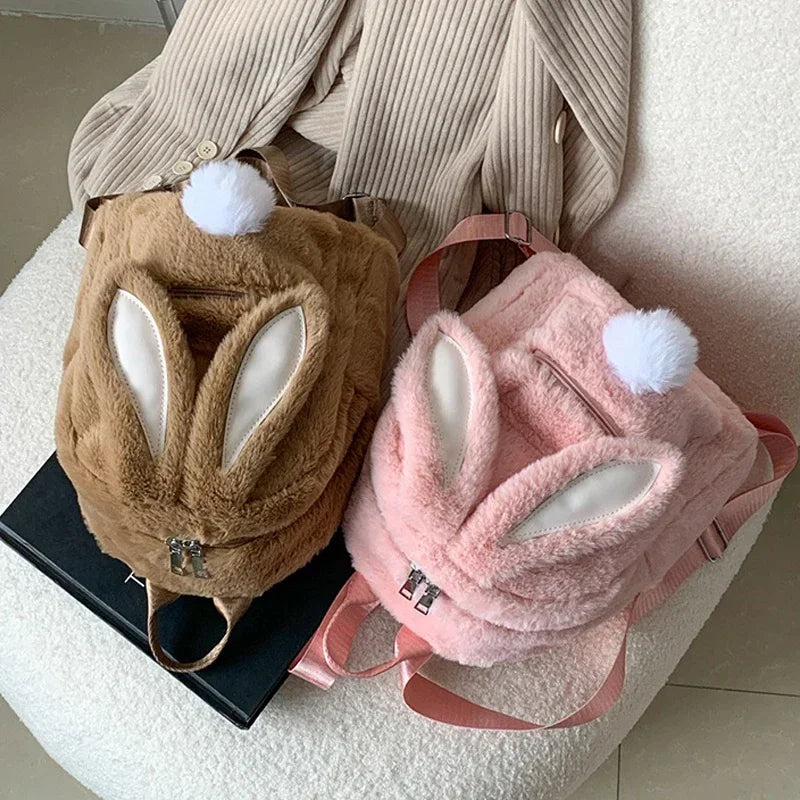 Cute Plush Bunny Backpack