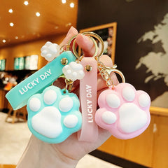 Kawaii Cat Paw Keychain