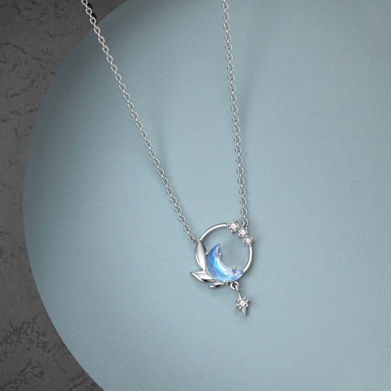 Crystal Moon Star Necklace