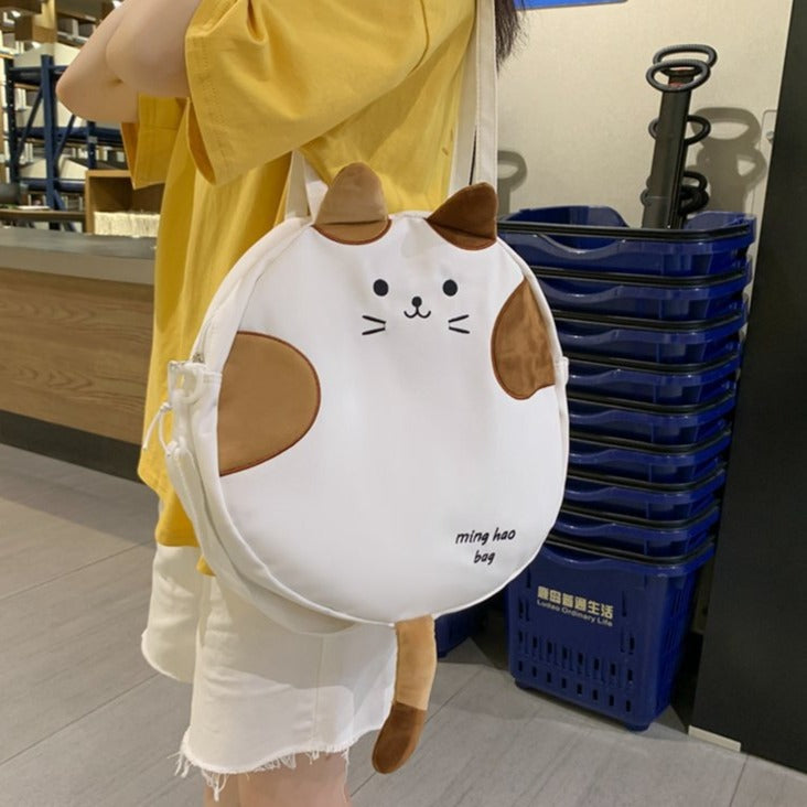 Kawaii Cat Circle Handbag