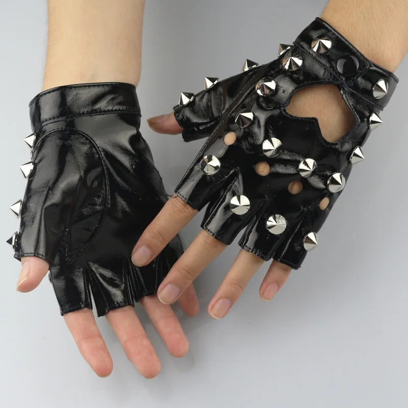 Half Finger Leather Gloves