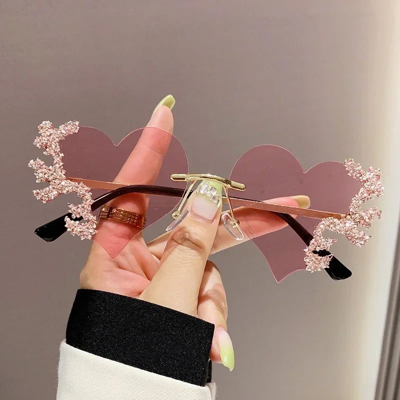 Cute Luxury Rimless Sunglasses