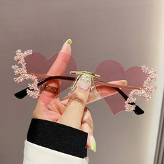 Cute Luxury Rimless Sunglasses
