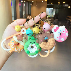 Cartoon Donut Animal Keychain