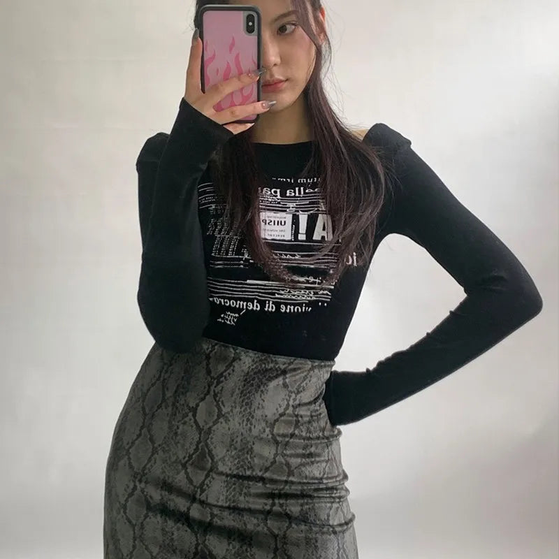 Korean Casual Slim Crop Top