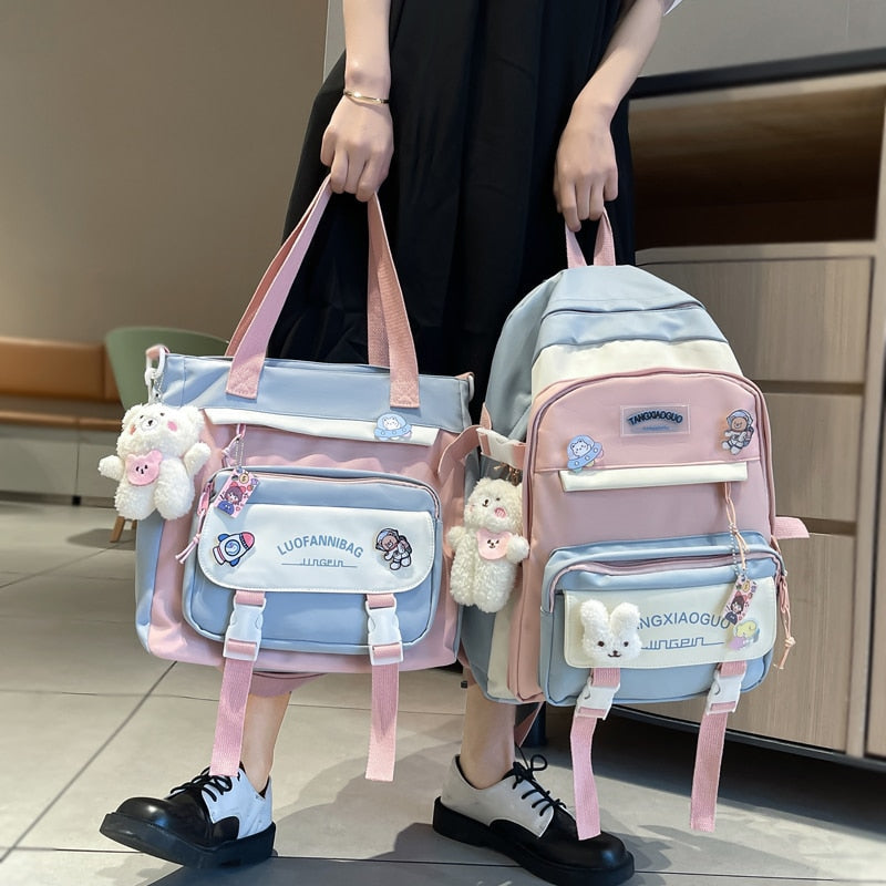 Japanese School Aesthetic Backpack & Bag Set
