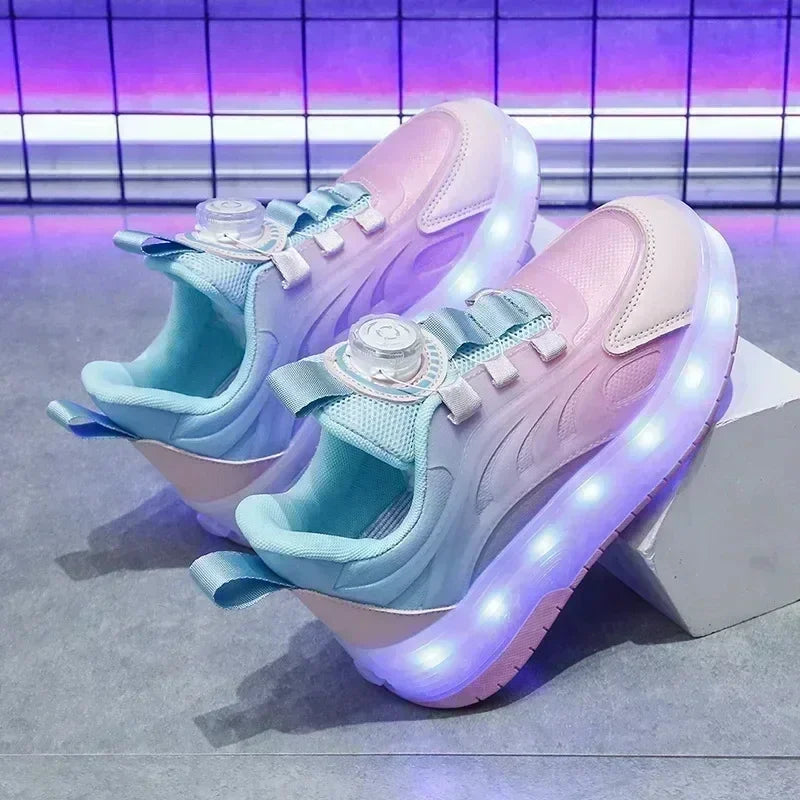 Kawaii Gradient LED Roller Sneakers
