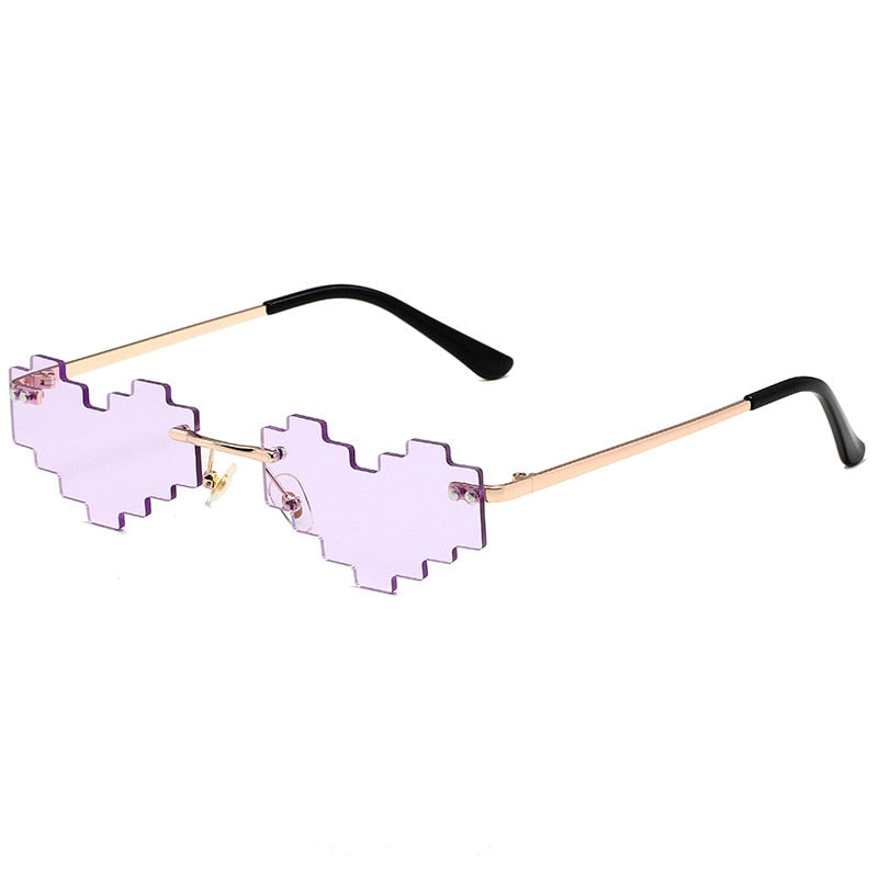 Pixel Heart-Shaped Glasses