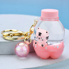 Cartoon Bottle Tiger Keychains