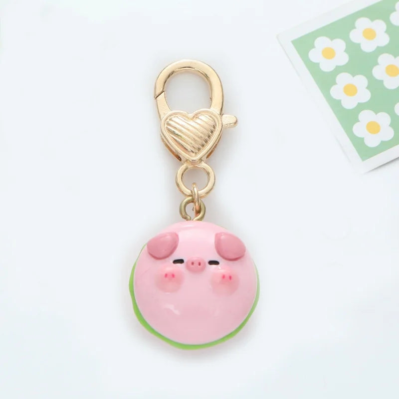 Cute Cartoon Pig Keychain