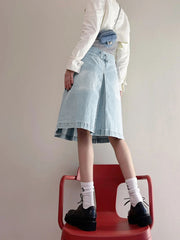 Knee-length Denim Skirt