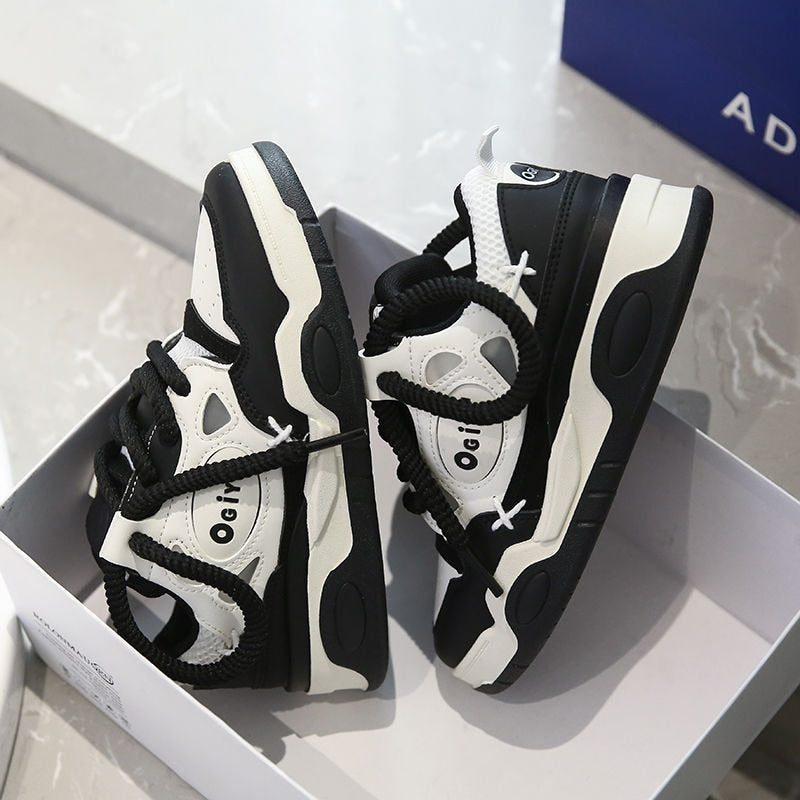 Aesthetic Korean Platform Sneakers