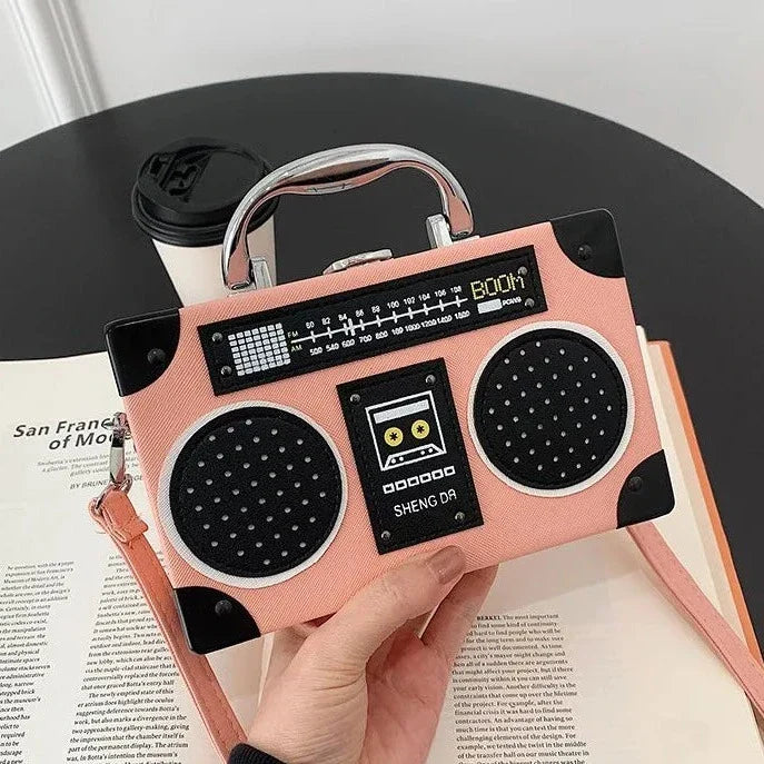 Boombox Style Shoulder Bag